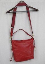Fossil Red Leather Crossbody Purse Photo 0
