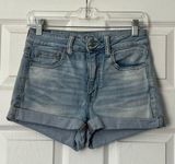 American Eagle Outfitters Next Level Stretch Cuffed Denim Shorts - Size 8 Photo 0