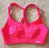 Aerie Pink Sports Bra Seamless Size M Workout Athletic Twist Back Photo 0