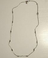 MADEWELL Silver Tone Necklace Dainty 24" Chain Fixed Triangle Stations Photo 0