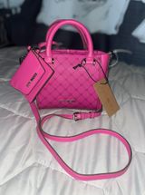 Steve Madden NWT Pink Faux Leather Crossbody Purse Photo 0