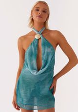 Peppermayo Oceans Away Deep Cowl Mini Dress Photo 0
