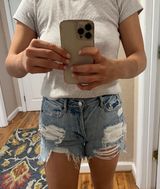 Distressed Denim Shorts Photo 0