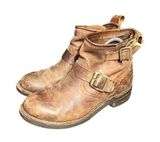 Sendra Boots Womens Western Ankle Leather Slouchy Block Heel Cowboy Brown 39 Size 8 Photo 0