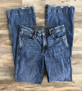 Wrangler High Rise Trouser Flare Jeans Women’s Size 27x34 Dark Wash Photo 0