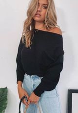 Beginning Boutique Off The Shoulder Knit Photo 0
