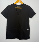 Figs Casma Top and Livingston High Waist Pants Set Black |  XS Photo 0