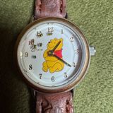 Disney vintage Winnie the Pooh Timepiece with Burgundy Strap Photo 0