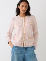 J.Crew NWOT Marled Sweater Lady Jacket Cardigan Ice Pink Photo 0