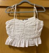 ZARA White Floral Shirt Photo 0