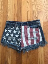 American Flag Shorts Blue Size 26 Photo 0
