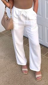 Amazon  White Linen Pants Beach Photo 0