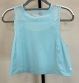 Lululemon Women Icing Blue Sculpt Tank Cropped Cutout Sleeveless Photo 0