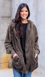 Hooded Sherpa Jacket Photo 0