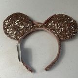Disney Parks Mickey/Minnie Mouse Sequin Rose Gold Ears Photo 0