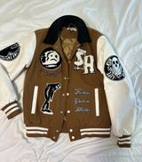GHOSTS LETTERMAN JACKET (BROWN/WHITE) Photo 0