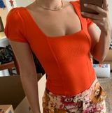 Socialite Orange Bodysuit Photo 0