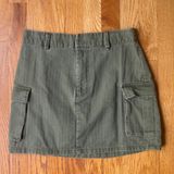 Army Green Cargo Mini Skirt Photo 0