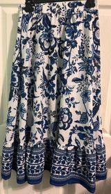 Blue Floral Skirt Size M Photo 0