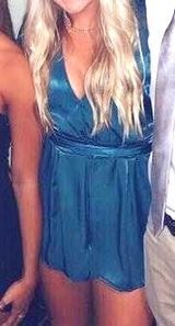 Charlotte Russe Teal Romper Photo 0
