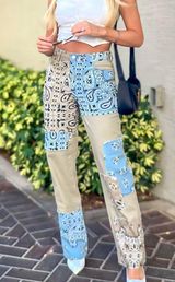 Boohoo Bandana Jeans Photo 0