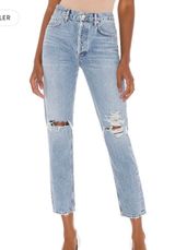 Agolde Jamie Distressed Jeans size 29 blue Photo 0