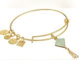 ALEX AND ANI Inspiration In Flight Gold Tone Kite Bangle Bracelet Photo 0