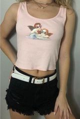 Mighty fine Pink Angel Crop Top Photo 0