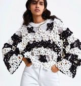 ZARA Crochet Sweater Photo 0