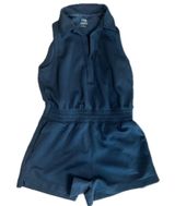 Abercrombie & Fitch YPB neoKNIT Black Polo Romper Shorts Elastic Waist Womens L Photo 0