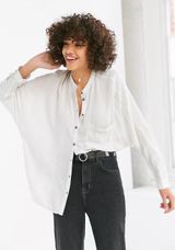 Urban Outfitters Gridlock Band Collar Button-Down Shirt Photo 0