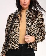 Leopard Print denim jacket Black Photo 0