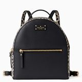 Kate Spade Leopard Print & Black Backpack Photo 0