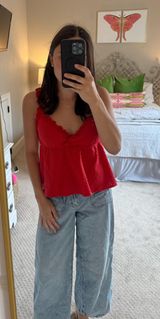 Mink Pink Red Top Photo 0