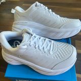 Hoka Womens’ Bondi SR Wide (D) white color casual outdoorsy classic running read Photo 0