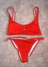 Revamped Ribbed Red Bikini Set Photo 0