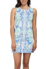 Lilly Pulitzer Cathy Shift Dress in Bay Blue Coasting Engineered Shells Photo 0