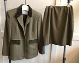 Jones New York Olive Green Skirt Suit Photo 0