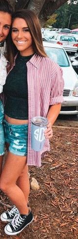 LL Bean Striped Button Up Photo 0