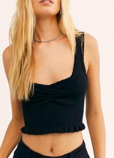 Free People Black Cropped Tank Photo 0
