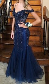 Navy Prom Dress Photo 0