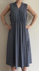 Black White Floral Geo Maxi Dress Size 14 Photo 0