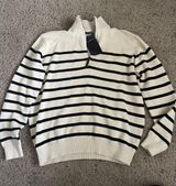 Brandy Melville Aleah Cotton Striped Sweater Photo 0