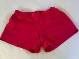 Lululemon hot pink running shorts great condition Photo 0