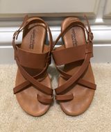 Tan Leather Sandals Size 7.5 Photo 0