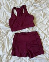 Amazon Maroon Workout Athletic Set Photo 0