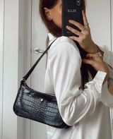 Princess Polly Piper Bag Black Croc Photo 0