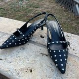 Krystall Rhinestone Pointed Toe Slingback Kitten Heel Photo 0