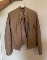 Baccini Tan Leather Jacket Photo 0