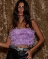 12th Tribe Lavender Faux Feather Top - Eras Tour! Photo 0